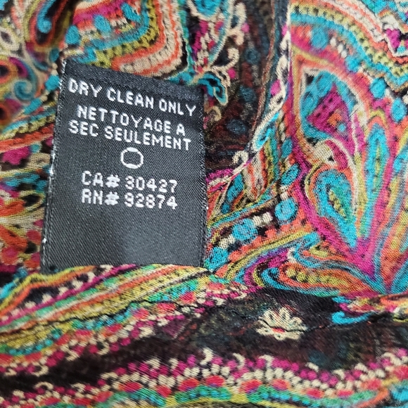 ELLA MOSS 100% silk sheer boho dress, XS - Picture 9 of 9